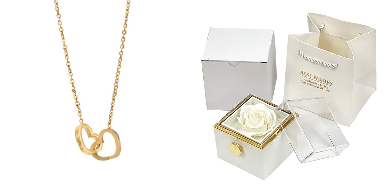 Rotating Rose Box w/ Necklace - Heartsy™