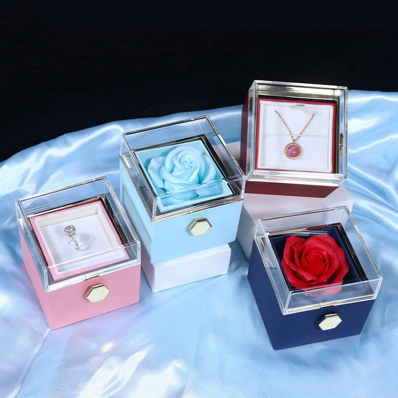 Rotating Rose Box w/ Necklace - Heartsy™