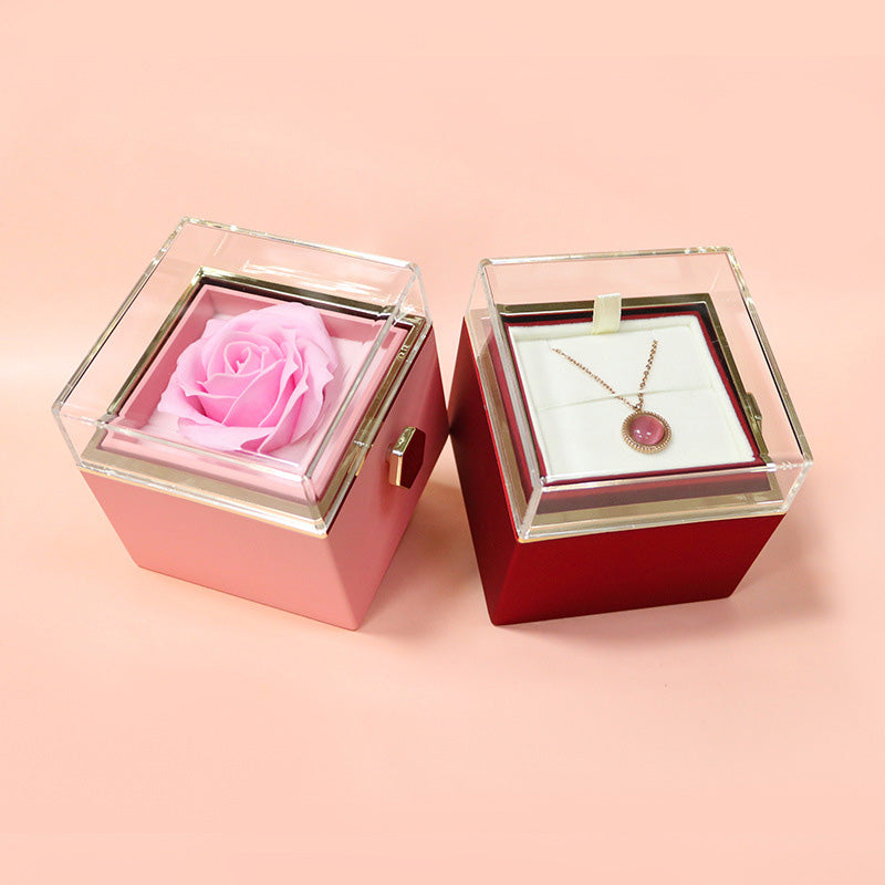 Rotating Rose Box w/ Necklace - Heartsy™