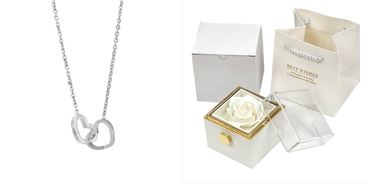 Rotating Rose Box w/ Necklace - Heartsy™