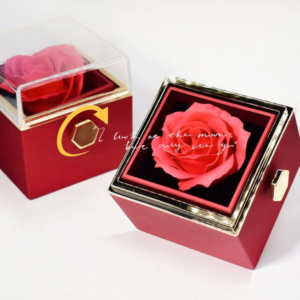 Rotating Rose Box w/ Necklace - Heartsy™